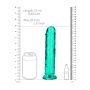 Żelowe zielone dildo z przyssawką waginalne i analne 22 cm - 3