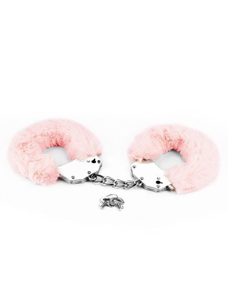 Kajdanki z futerkiem Fetish Pleasure Fluffy Handcuffs Pink Lovetoy - 7