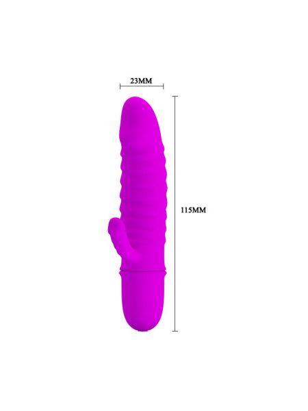 Mały wibrator z masażerem łechtaczki 10trybów 11cm - 6