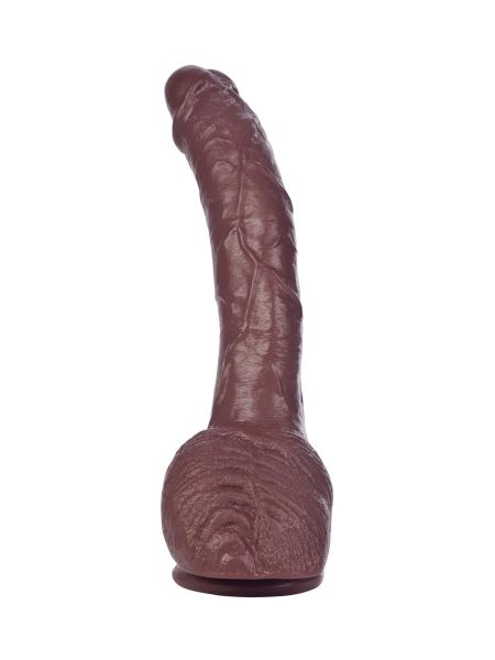 Dildo duży zagięty murzyński penis 22cm przyssawka - 4