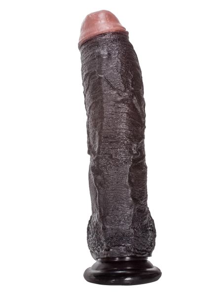 Żylaste zagięty sztuczny penis z przyssawką 19 cm - 5