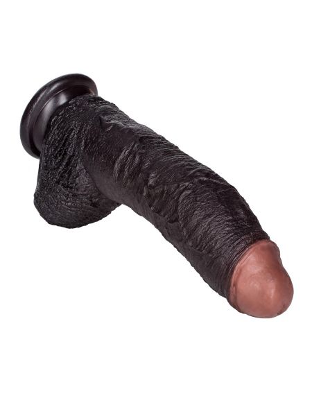 Żylaste zagięty sztuczny penis z przyssawką 19 cm - 6