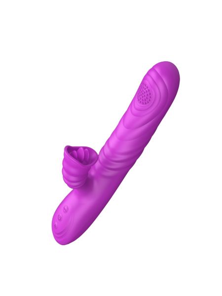 Wibrator-Angelia, USB 3 functions of thrusting / 20 vibrations Purple - 7