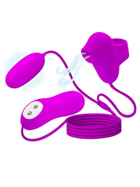 PRETTY LOVE - SUCTION & VIBRO-BULLETS, 12 vibration functions 12 sucking functions