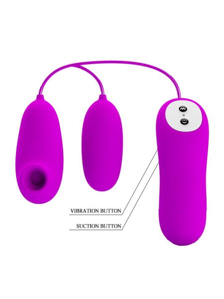 PRETTY LOVE - SUCTION & VIBRO-BULLETS, 12 vibration functions 12 sucking functions - 7