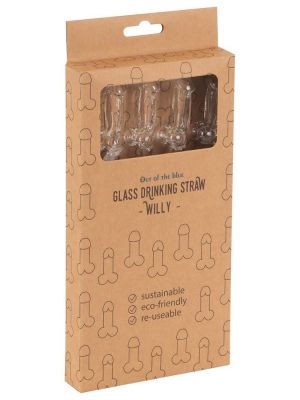 Glass Drinking Straw Willy x 4 - image 2