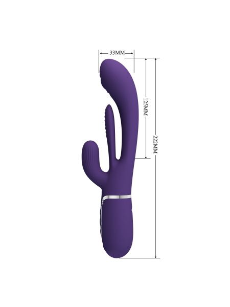 Wibrator króliczek PRETTY LOVE - Shonia Dark Purple, Twinkled Tenderness, 7 thumping functions 7 vibration functions - 7