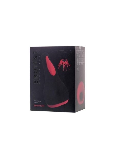 Masturbator Stymulator Silicone, Black, 18.5 cm.