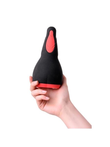 Masturbator Stymulator Silicone, Black, 18.5 cm. - 3