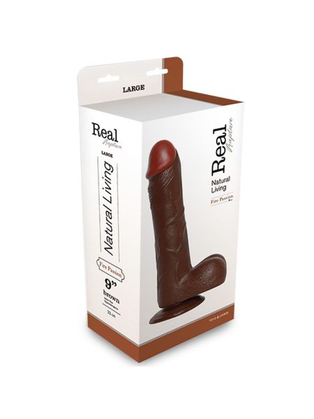 Czarne dildo realistyczne murzyńskie 25 cm - 2