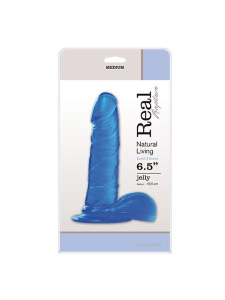 Dildo żelowe realistyczne niebieskie 16,5 cm