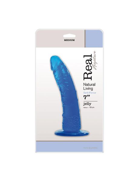 Dildo żelowe realistyczne niebieskie 18 cm