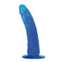 Dildo żelowe realistyczne niebieskie 18 cm - 3