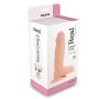 Realistyczne dildo z jądrami pilotem cielisty 19 cm - 2