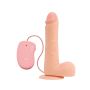 Dildo z wibracjami sex penis z pilotem cielisty 23 cm - 3