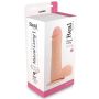 Dildo z wibracjami sex penis z pilotem cielisty 23 cm - 2