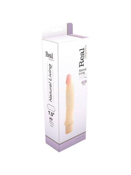 Wibrator analny - żelowy penis cielisty 19 cm