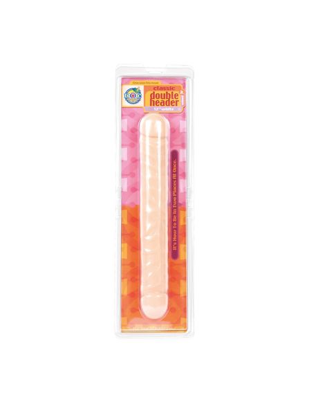 Dildo podwójne - dwustronny penis dla par cielisty 30 cm - 2