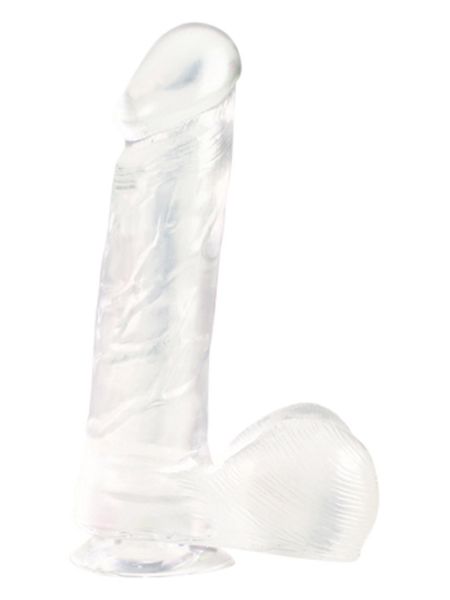 Dildo-DONG W/SUCTION CUP CLEAR 6 INCH