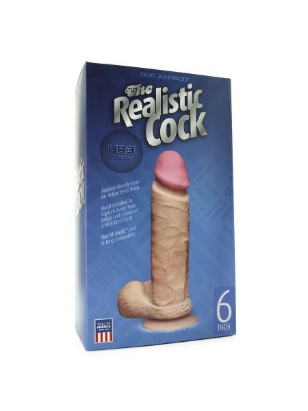 Dildo realistyczny penis widoczne żyły przyssawka 15 cm - 10