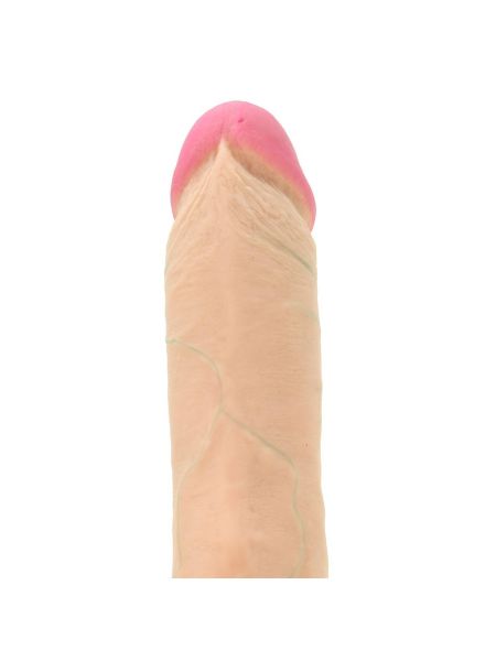 Gumowe grube żylaste realistyczne dildo z przyssawką 16CM - 2