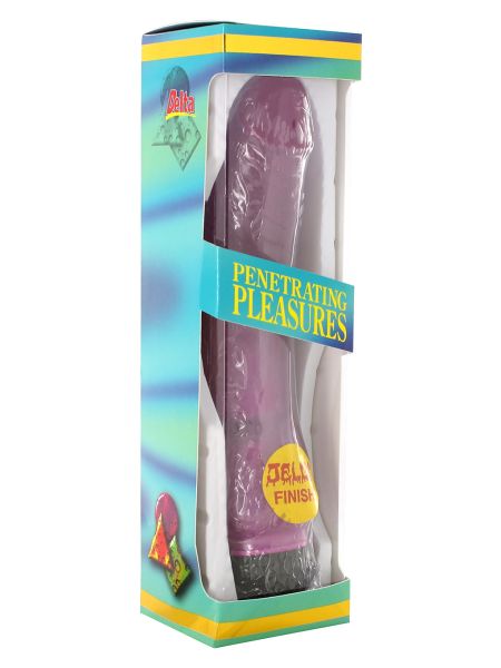 Wibrator wygięty naturalny realistyczny penis 20cm fioletowy - 2