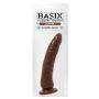 Dildo-BASIX SLIM 7"""" DONG BROWN - 3