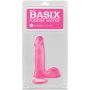 Dildo różowe silikonowe grube z przyssawką 15 cm - 3