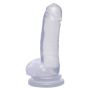 Dildo przezroczyste duże penis z przyssawką 20 cm - 3