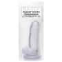 Dildo przezroczyste duże penis z przyssawką 20 cm - 5