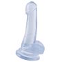 Dildo przezroczyste duże penis z przyssawką 20 cm - 2