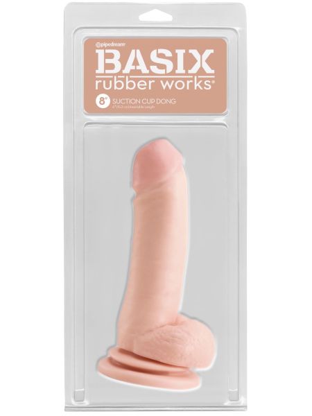 Dildo-BASIX 8"""" DONG W SUCTION CUP FLESH - 3