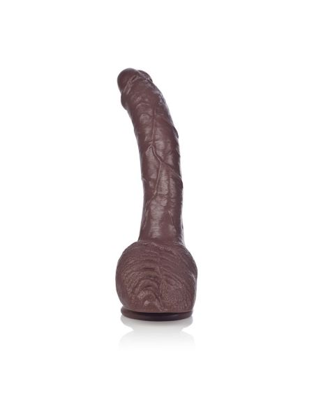 Dildo duży zagięty murzyński penis 22cm przyssawka - 13