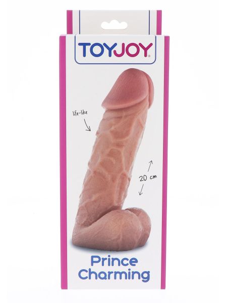 Realistyczny wielki żylasty penis z jądrami 20 cm - 3