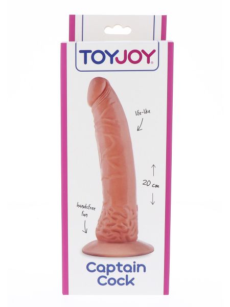 Realistyczny smukły penis dildo z przyssawką 20cm - 4