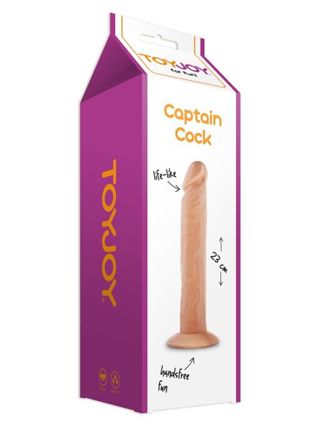 Realistyczny penis na przyssawce jak żywy dildo 23cm - 3