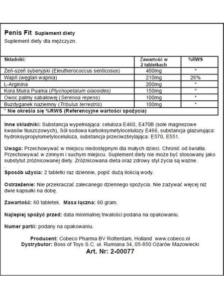 Tabletki powiększenie penisa erekcja potencja 60szt - 2