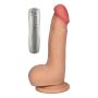 Dildo z mocnymi wibracjami pilot cyberskóra cielisty 18 cm - 5