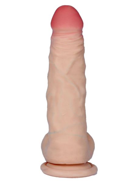 Realistyczne dildo penis z jądrami wibracje rotacja 21cm - 8