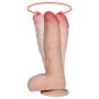 Realistyczne dildo penis z jądrami wibracje rotacja 21cm - 5