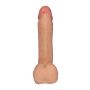 Dildo z wibracjami + pilot cyberskóra cielisty 20 cm - 4