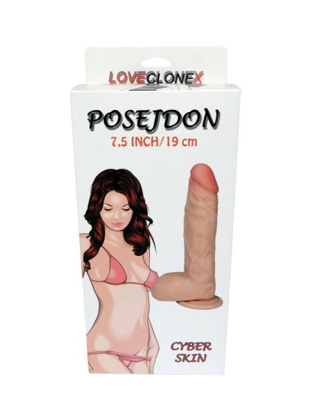 Dildo wyginane penis z cyberskóry realistyczny 21cm - 6