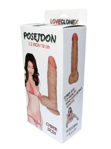 Dildo wyginane penis z cyberskóry realistyczny 21cm - 10