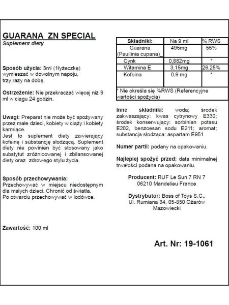 Ekstrakt z guarany pobudza siłę na sex popęd libido 100 ml - 2