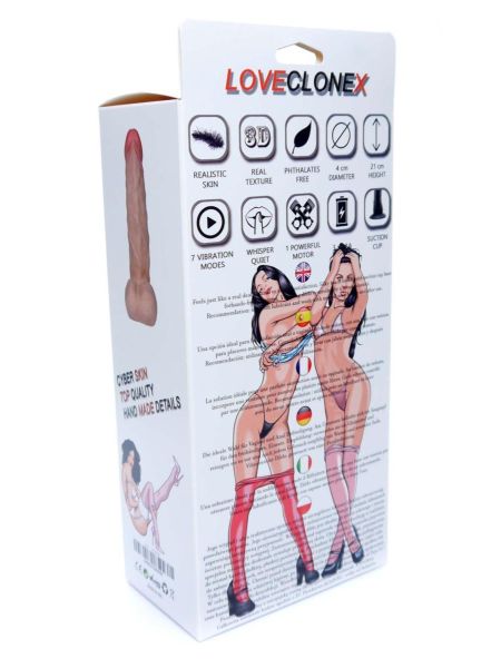 Realistyczny penis dildo z cyberskóry 7 trybów wibracji 21cm - 8