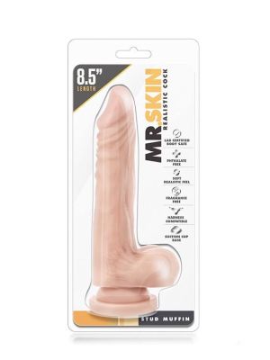 Realistyczny penis z przyssawką jądrami dildo 19cm