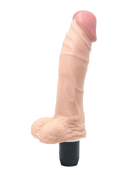 Dildo realistyczne regulowane wibracje cielisty 17 cm - 4