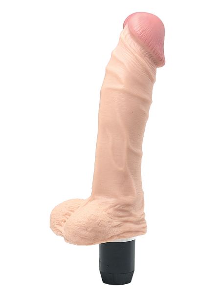 Dildo realistyczne regulowane wibracje cielisty 17 cm