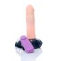 Strapon proteza penisa pusta dildo wibrator 16 cm - 10