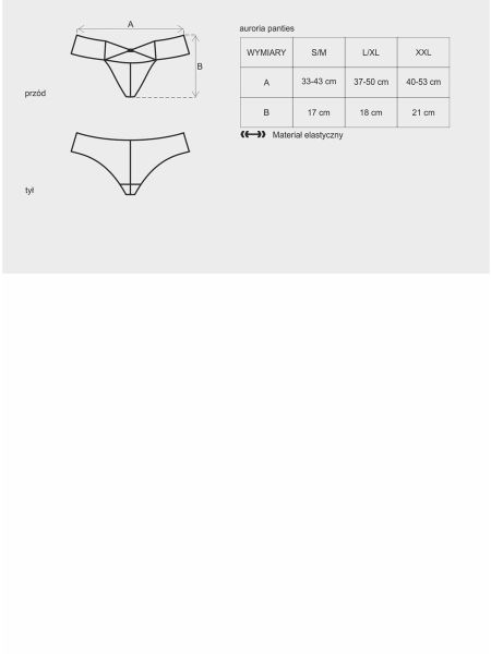 Koronkowe erotyczne figi sex bielizna Auroria S/M - 8